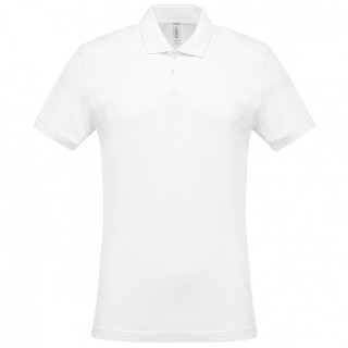 Pánské polotriko KARIBAN SHORT-SLEEVED PIQUÉ POLO SHIRT, bílá, 4XL
