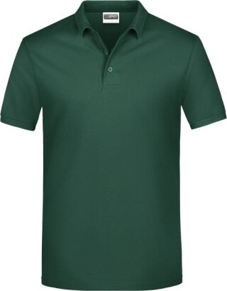Pánské piqué polo James & Nicholson, tmavě zelená, 5XL