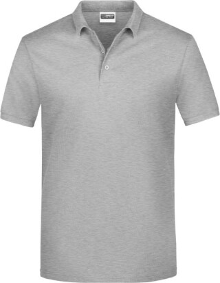 Pánské piqué polo James & Nicholson, šedý melír, XL