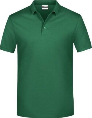 Pánské piqué polo James & Nicholson, středně zelená, XXL