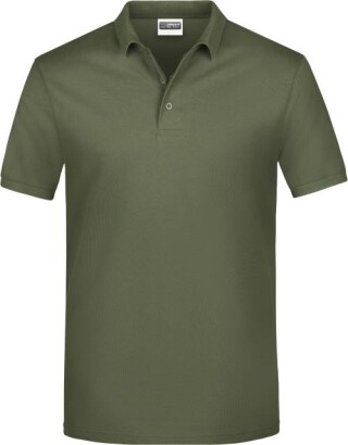 Pánské piqué polo James & Nicholson, sv. vojenská zelená, 3XL