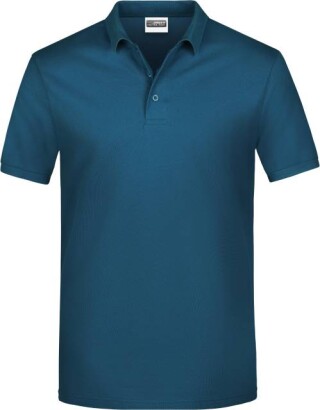Pánské piqué polo James & Nicholson, petrolejová, XXL