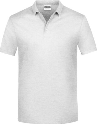 Pánské piqué polo James & Nicholson, světle šedý melír, XL