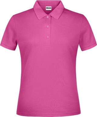 Dámské piqué polo James & Nicholson, růžová, XXL