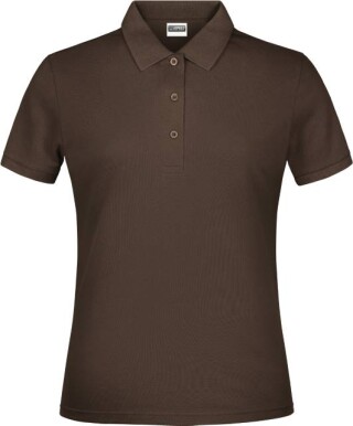 Dámské piqué polo James & Nicholson, hnědá, XXL