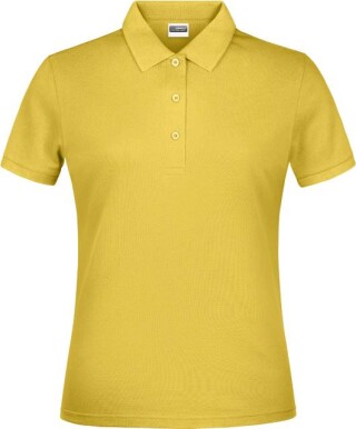 Dámské piqué polo James & Nicholson, žlutá, 3XL