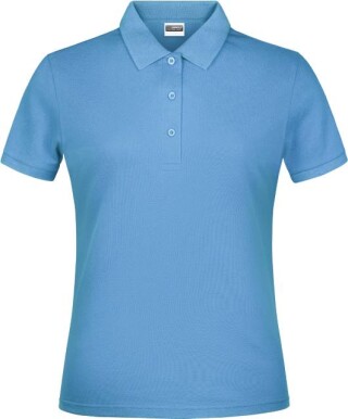 Dámské piqué polo James & Nicholson, světle modrá, XXL
