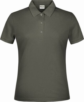Dámské piqué polo James & Nicholson, tmavě šedá, XXL