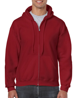 Pánská mikina GILDAN HEAVY BLEND ADULT FULL ZIP HOODED 271g, červenohnědá světlá, XL