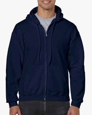 Pánská mikina GILDAN HEAVY BLEND ADULT FULL ZIP HOODED 271g, námořní modrá, 2XL