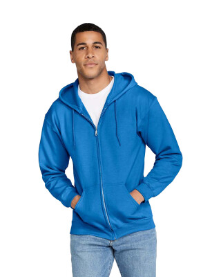 Pánská mikina GILDAN HEAVY BLEND ADULT FULL ZIP HOODED 271g, královská modrá, L