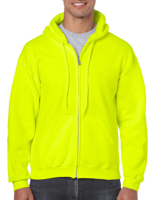 Pánská mikina GILDAN HEAVY BLEND ADULT FULL ZIP HOODED 271g, zelenožlutá, 3XL
