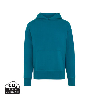 Unisex mikina s kapucňou Iqoniq Yoho, veľkosť XL, petrolejová