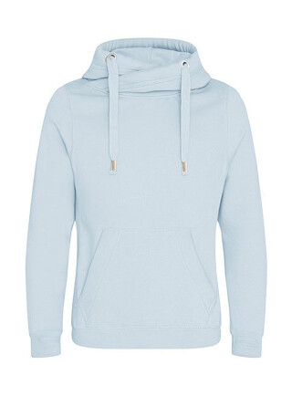 Unisex mikina s kapucňou Awdis Cross Neck Hoodie, svetlomodrá, veľkosť XS