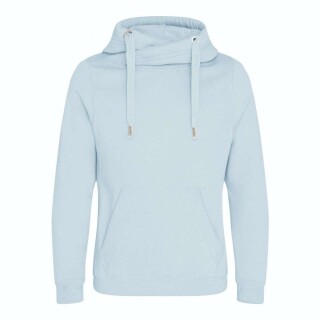 Unisex mikina s kapucňou Awdis Cross Neck Hoodie, svetlomodrá, veľkosť M