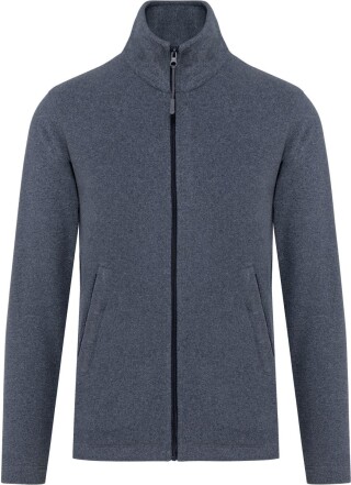 Pánská mikrofleecová mikina Kariban fleece jacket men, tmavá námořní modrá, vel. L
