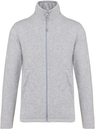 Pánská mikrofleecová mikina Kariban fleece jacket men, šedá, vel. M
