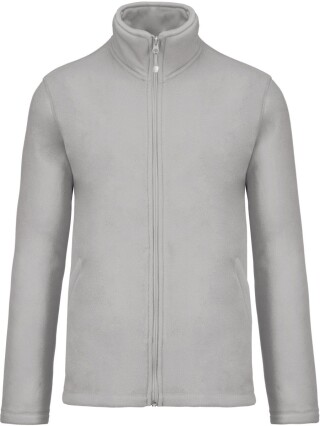 Pánská mikrofleecová mikina Kariban fleece jacket men, sv. šedá, vel. XL