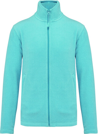 Pánská mikrofleecová mikina Kariban fleece jacket men, modrý melír, vel. M
