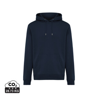 Unisex mikina s kapucňou Iqoniq Joshua, námornícka modrá, veľkosť S
