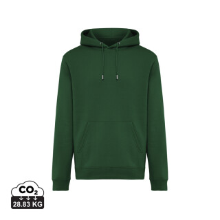 Unisex mikina s kapucňou Iqoniq Joshua, veľkosť XXXL, tmavozelená
