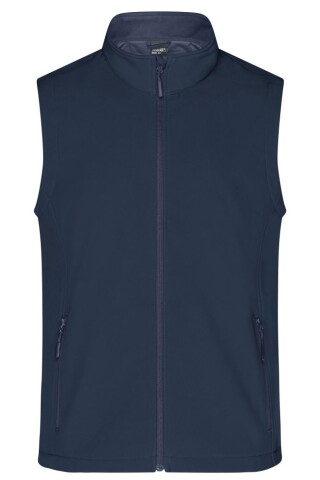 Pánská vesta James & Nicholson Promo softshell, námořní modrá, velikost 3XL