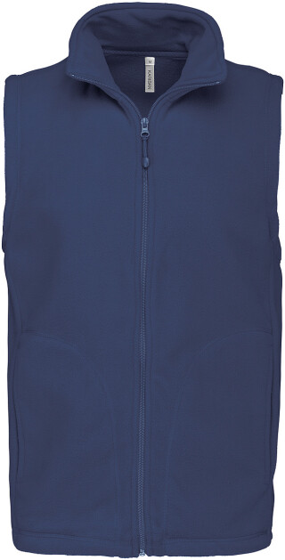 Pánská mikrofleecová vesta Kariban fleece vest men, tmavě modrá, vel. 4XL