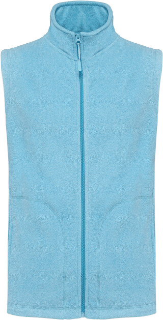 Pánská mikrofleecová vesta Kariban fleece vest men, modrý melír, vel. M