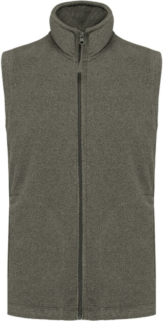 Pánská mikrofleecová vesta Kariban fleece vest men, vojenská světlá zelená, vel. L