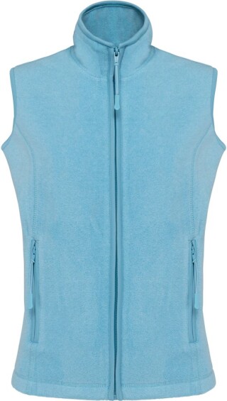 Dámská mikrofleecová vesta Kariban fleece vest women, modrý melír, vel. 4XL