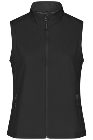 Dámská vesta James & Nicholson Promo softshell, černá, velikost XL