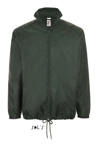 Unisex větrovka SOLS SHIFT - UNISEX WATER REPELLENT WINDBREAKER, tmavě zelená, 3XL