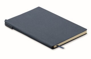 DARON Zápisník A5 z PU s perem, tm. námořní modrá