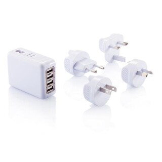 BERBES Cestovní USB rozbočovač do zásuvky se 4 USB porty