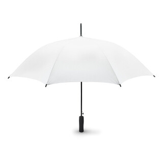 Automatický deštník 23", černá kovová konstrukce, bílý