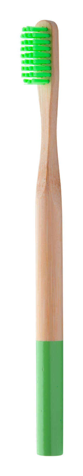 Bambusový kartáček na zuby se zelenými štětinami