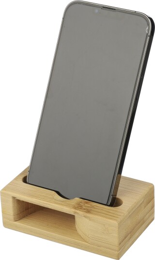 Bambusový stojánek na telefon, hnědá