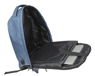 Batoh na notebook se skrytým zipem, modrý