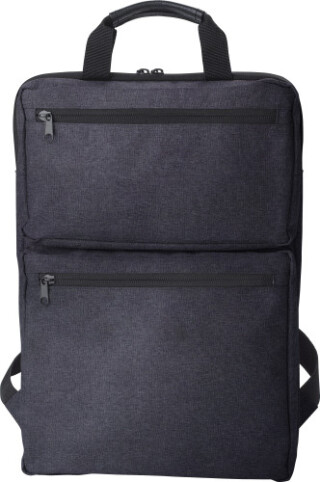 Batoh z Polycanvasu s kapsou na notebook, černý