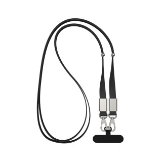 Crossbody lanyard RCS z recyklovaného PET, černá