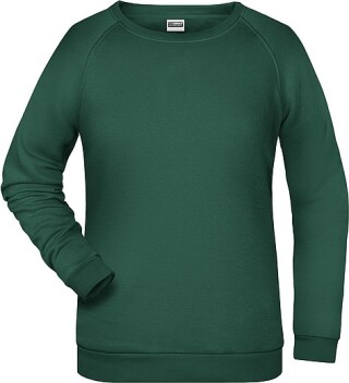 Dámská mikina James Nicholson sweatshirt women, tmavě zelená, vel. 3XL