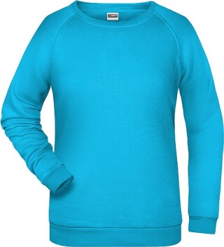 Dámská mikina James Nicholson sweatshirt women, tyrkysová, vel. 3XL