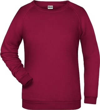 Dámská mikina James Nicholson sweatshirt women, vínová, vel. 3XL