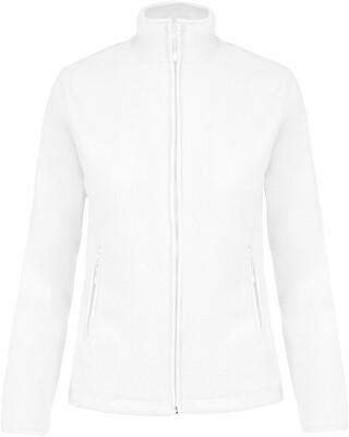 Dámská mikrofleecová mikina Kariban fleece jacket women, bílá, vel. M