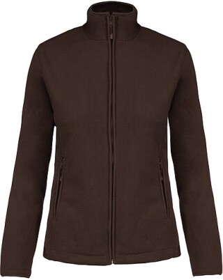 Dámská mikrofleecová mikina Kariban fleece jacket women, hnědá, vel. 3XL