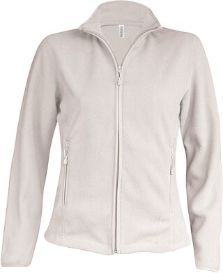 Dámská mikrofleecová mikina Kariban fleece jacket women, krémová, vel. 3XL
