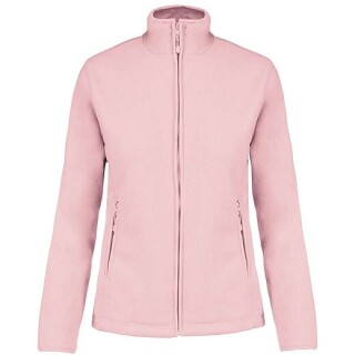 Dámská mikrofleecová mikina Kariban fleece jacket women, světle růžová, 4XL