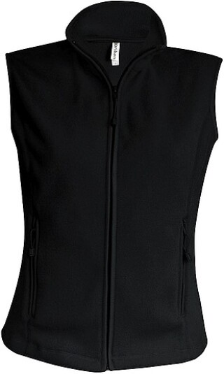 Dámská mikrofleecová vesta Kariban fleece vest women, černá, vel. 4XL