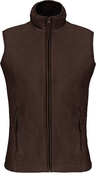 Dámská mikrofleecová vesta Kariban fleece vest women, hnědá, vel. M