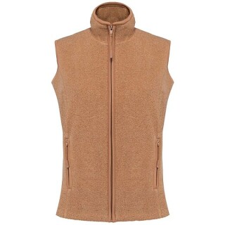 Dámská mikrofleecová vesta Kariban fleece vest women, hnědý melír, vel. L
